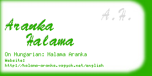 aranka halama business card